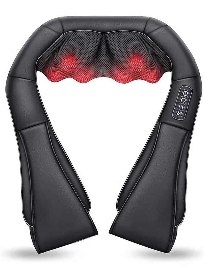 "تاقومارت جهاز تدليك الرقبة مع خاصية التسخين، جهاز تدليك شياتسو للرقبة والظهر والكتفين والقدمين والساقين، تدليك ثلاثي الأبعاد للأنسجة العميقة يساعد على استرخاء العضلات في المنزل والسيارة، هدية مريحة للنساء والرجال - Image 1